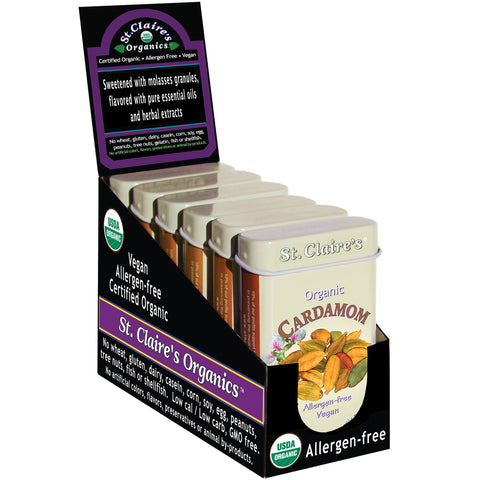 Organic Cardamom Herbal Pastilles - 6 Pack (1.5 oz. Tins)