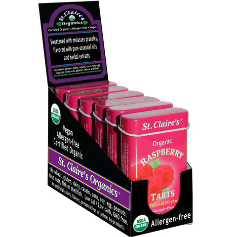 Organic Raspberry Fruit Tarts w/vitamin C - 6 Pack (1.5 oz. Tins)